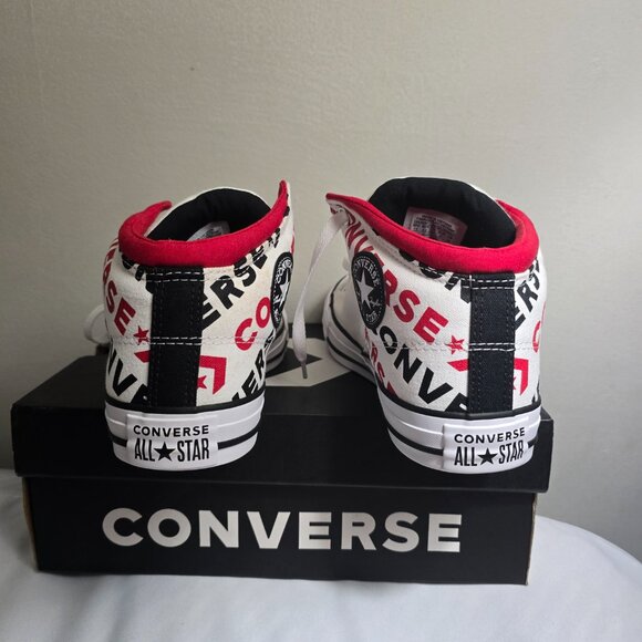 Converse Unisex White Red High-Top High Street Sneakers - Men's 7.5 Women's 9.5 - Picture 6 of 9